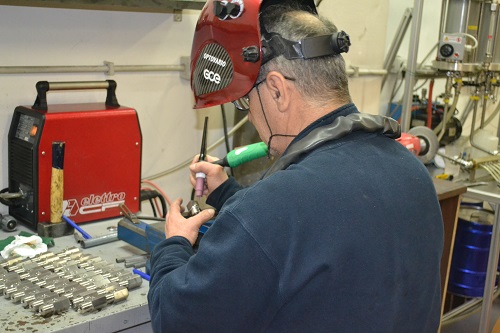 Welding Thermometers - AM&C technician at work